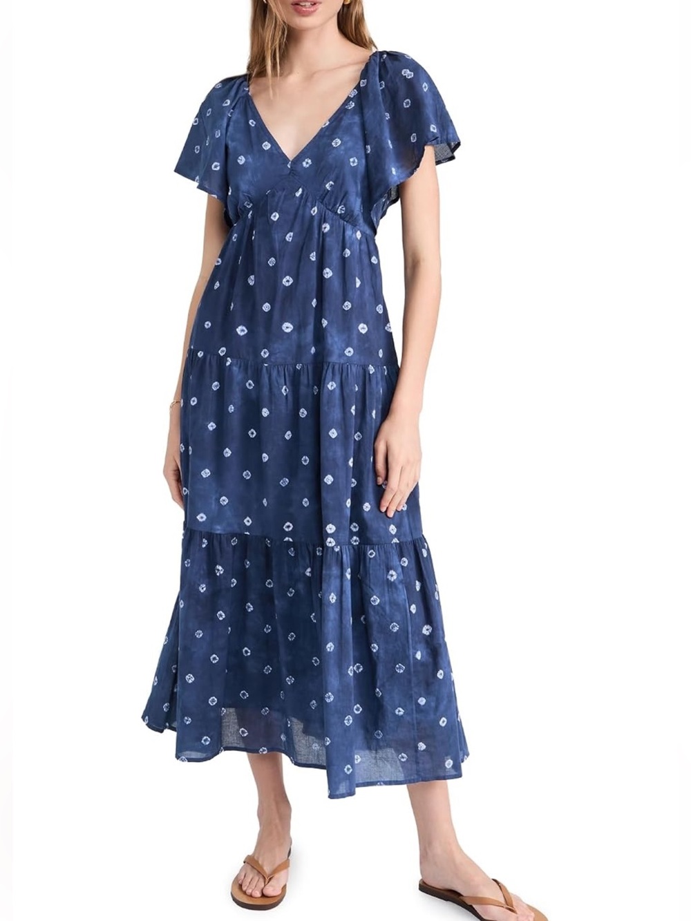 Madewell flutter sleeve maxi dress